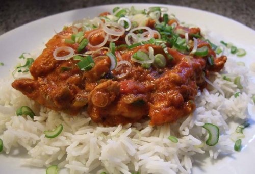 Recepta d'arròs basmati amb pollastre al curri (4 persones)